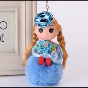 Doll Pom Pom Keychain